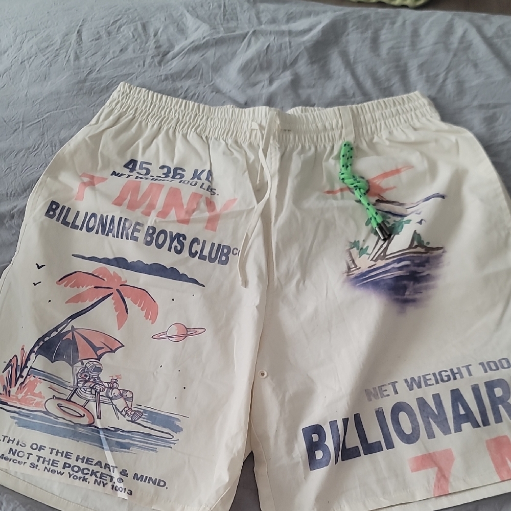 Billionaire Boys Club Cream Graphic Athletic Shorts